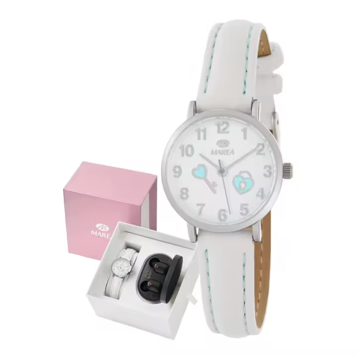 Reloj Marea Niña Blanco Llave y Corazon Azul B41304/8 Set auriculares - 1