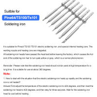 Pine64 TS100 TS101 SI012 Soldering Iron Tips De Repuesto TS-K TS-KU TS-I TS-ILS TS-J02 TS-JL02 Para Pinecil Compatible Con Mainland China - details 7
