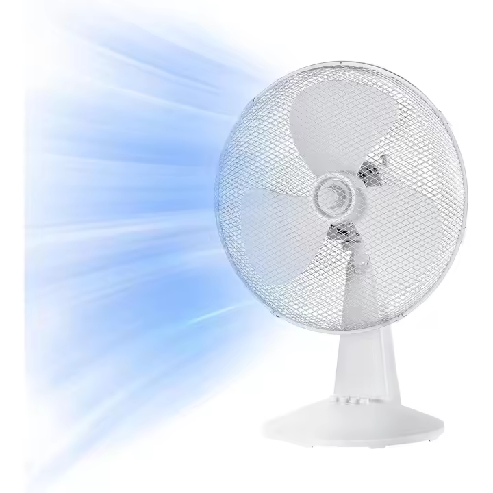MIDEA Ventilador de Mesa Silencioso de 3 Velocidades - Ventilador Pequeño 40 cm con Oscilación 90º y 3 Aspas - Ventiladores Portatil, Potente, Ligero, y Fácil de Transportar - 1