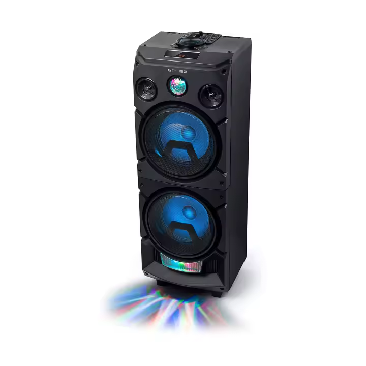 MUSE M-1935 DJ NEGRO ALTAVOZ PARA FIESTAS 400W CON BLUETOOTH RADIO FM USB AUX 2x MICROS - 1