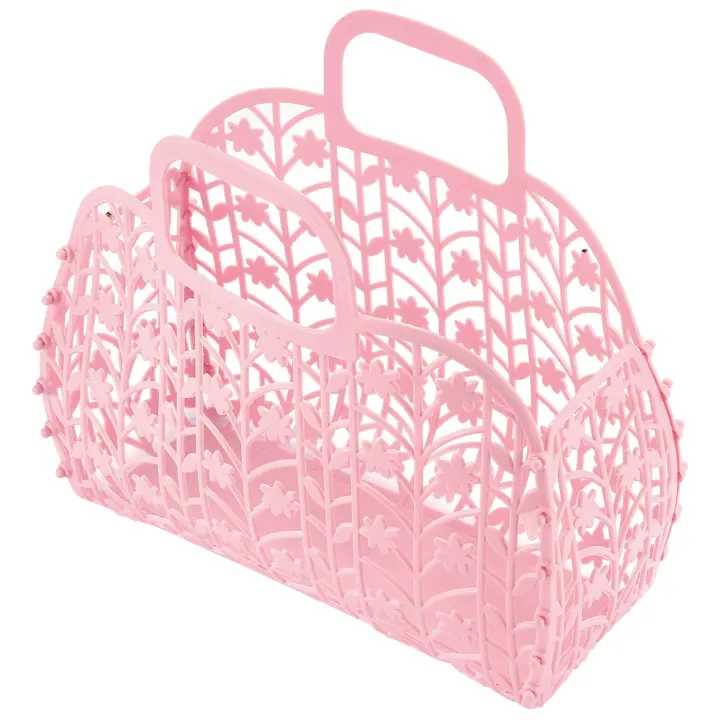 Cesta de almacenamiento de lavado hueca para baño, cesta de ducha extraíble, cesta de baño de plástico, cesta de compras, organización de almacenamiento familiar - 1