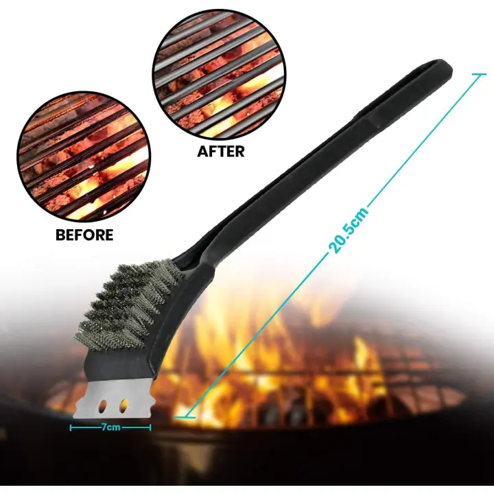 Cepillo limpiador raspador removedor de alambre de metal para cocina, parrilla, horno y barbacoa Invero® - 1