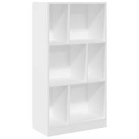 vidaXL Estantería madera de ingeniería 57x28,5x107,5 cm Blanco, Negro, Roble Sonoma Mueble Almacenaje Estantería para Oficina, Estudio, Dormitorio Estantería/Librería/ mueble de Almacenamiento - details 4
