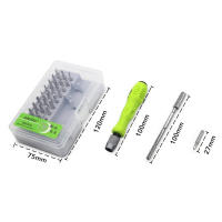 Kit De Destornilladores Manual Multifuncional 32 En 1 Para Reparación De Celulares Y Computadoras Con Varilla De Extensión Y Mango Material Acero Inoxidable - details 4