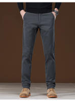 Pantalones Casuales Para Hombre 97% Algodón Negro Caqui Gris Azul Estilo Slim Recto Cierre De Cremallera Moda Pantalones Largos - details 16