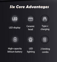 Recortadora eléctrica privada con pantalla digital e iluminación, recortadora de vello corporal doméstica, afeitadora recargable, cortadora de pelo eléctrica - details 1