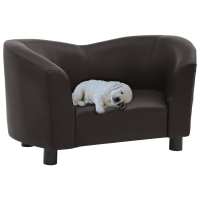 vidaXL Sofá para Perros Cuero Sintético 67x41x39 cm Grueso Acolchado Color Gris oscuro,  Marrón,  Negro y mas - details 2