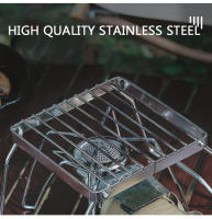 Soporte De Estufa De Acero Inoxidable Para Camping Portátil Y Plegable Mini Juego De Barbacoa Relleno De Tenedor Para Sopas Y Platos - details 1