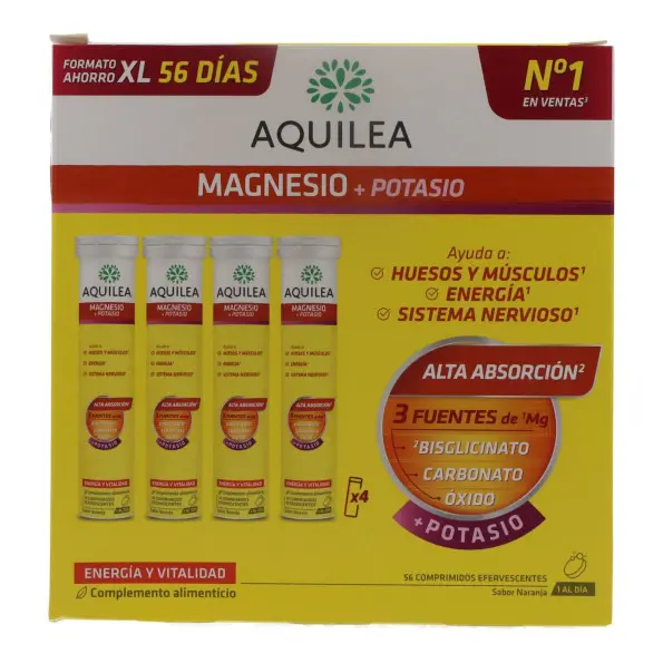 Aquilea Magnesio + Potasio 56 Comps Efervesentes Promo Aquilea - 1