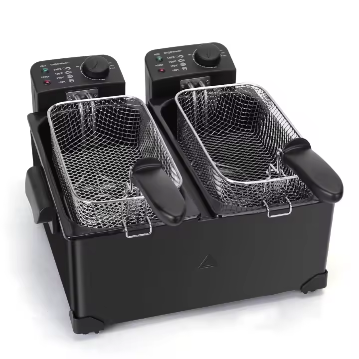 AIGOSTAR Freidora con Zona de Visualización.Capacidad total 6L, Asadesmontable（3600W, 3000ML*2) - 1