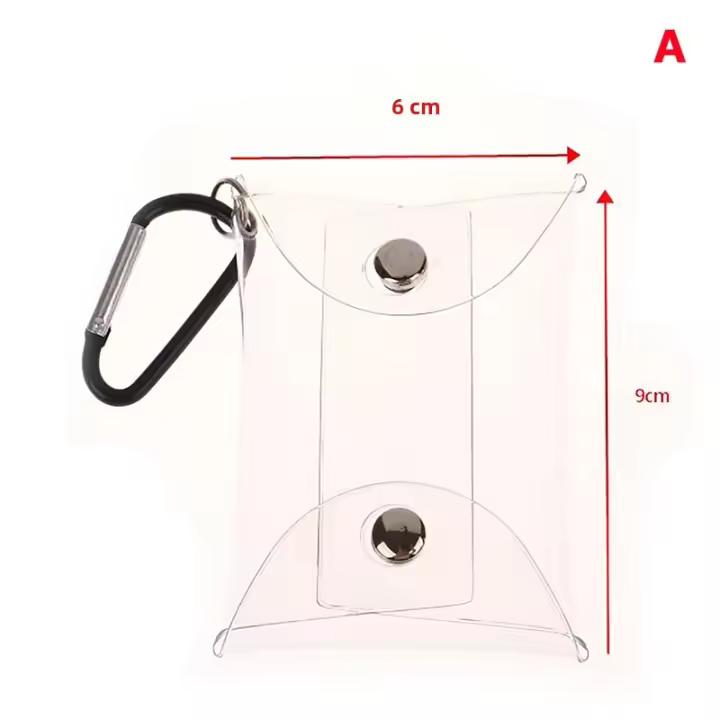 Caja De Almacenamiento Y Exhibición En Colores Variados Muñecos De Juguetes Bolsa Pequeña De Monedas Hecha a Mano PVC Translúcida Para Llaves - 1