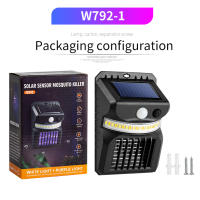 Lámpara Solar LED Mosquitera UV Con Electrochoque Inteligente De Inducción Humana Luz Exterior Impermeable Para Exterior - details 10