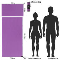 Toallas De Microfibra Para El Hogar Y Yoga Absorbentes Super Tamaño 40cmX80cm 152cmX76cm Pack De 2 Rojo Azul Morado - details 1