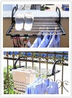 Ropa plegable Tendedero Balcón de acero inoxidable colgar en la ventana del radiador Bañeras para colgar ropa seca húmeda (67*32cm) - details 3