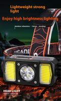 Linterna Frontal COB LED Potente Con Sensor Tipo-C Recargable Impermeable Para Camping Pesca Y Búsqueda T146 - details 0