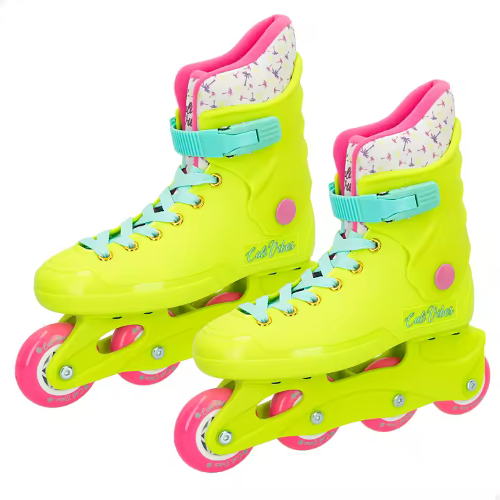 CB Riders - Patines en línea, Color amarillo neón, Cierre ajustable con hebilla y cordones, Talla 36-37/38-39, A partir de 3 años, Máximo 50 kg, Patinetes en línea infantiles, Modernos y llamativos - 1