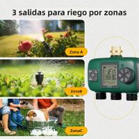 MOES Timer De Riego Automático 3 Salidas Con Inlet De Latón IPX5 Impermeable Pantalla LCD Botón De Giro Para Jardín Aspersor - details 4