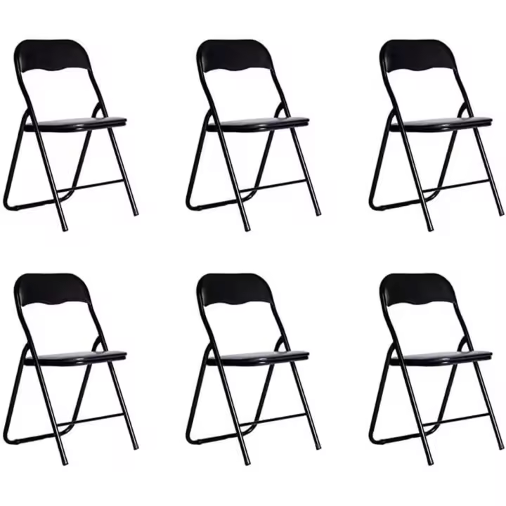 DUPI Silla Plegable Metal Acolchada Piel Sintética (Pack de 6 Unidades) - 1