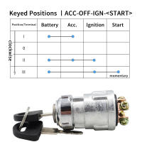 Interruptor De Ignición Universal Para Coche Barco 12V 4 Posiciones ON/OFF/Start Con 2 Llaves Para Motor De Gasolina Maquinaria Agrícola - details 1