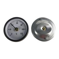 Termómetro De Aluminio Clip-en-Spring Para Tubo 63mm Medidor De Temperatura Bimetal 0-120 Grados C Ideal Para El Hogar - details 2