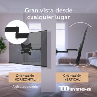 Soporte de TV pared articulado doble e inclinable de perfil bajo para pantallas de 14 a 50 pulgadas. VESA máximo de 200 x 200 mm - TD Systems P20X25A222 - details 3