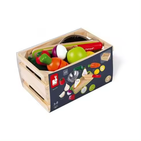 Maxi set de frutas y verduras velcro - Janod J06607 JU06607 JANOD - 1
