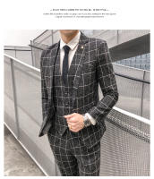 Nueva Moda Traje Tres Piezas Para Hombre Estilo Delgado Casual + Negocios Chaqueta + Pantalones Material Poliéster Adecuado Para Bodas Cuatro Estaciones - details 17