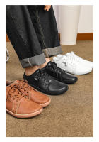 Zapatos Para Hombre Minimalistas De Cuero Split Cómodos Y Transpirables Zapatillas De Caminar Zapatos Casuales Blancos Con Suela De Goma - details 2