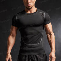 Camiseta De Entrenamiento Para Hombres De Color Sólido Con Mangas Cortas Secado Rápido Transpirable Rashguard De Gimnasio Deporte Fitness Jiu Jitsu MMA - details 28