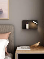 Lámpara De Pared Moderna Minimalista Con Botón Y Cabezal Giratorio 330° Recargable Por USB Iluminación Interior Para Dormitorio Con Enchufe EU/US - details 1