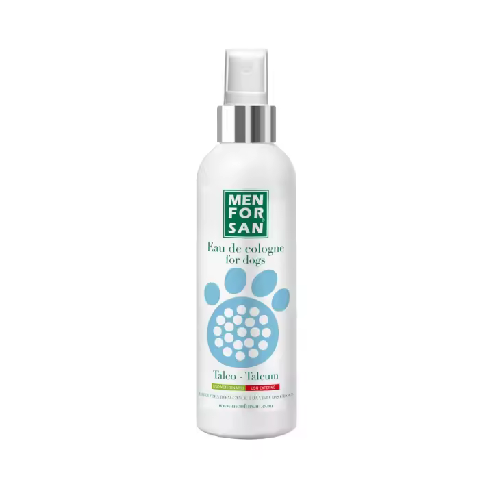 Menforsan Agua de Colonia para Perros Talco - Olor Fresco y Agradable 125ml - 1