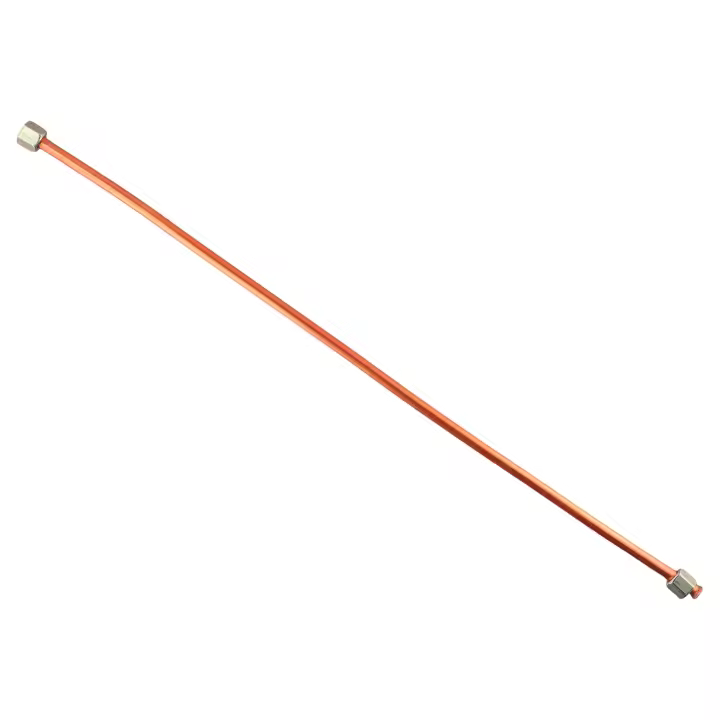 Tubo De Compresor De Aire 200mm G1/8 9mm Con Tuerca Hexagonal Pieza De Repuesto Para Bomba De Aceite Y Herramientas Pneumáticas Material De Cobre - 1