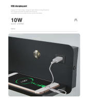 Lámpara De Pared LED Para Interior Con Carga USB Y Inalámbrica Luz De Pared Para Dormitorio Luz Nórdica Sconce 5W GU10 Bombilla AC110V/220V - details 10