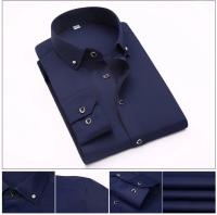 Camisa De Encaje Para Hombre Con Cuello En V Manga Larga Diseño Sólido Casual Adecuada Para Negocios Y Sociales En Colores Blanco Negro Azul Náutico - details 10