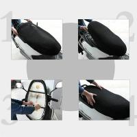 Cubierta De Asiento De Motocicleta Transpirable Verano Fresca 3D Malla Negra Antideslizante Protección Redonda Para Moped Y Scooter - details 14