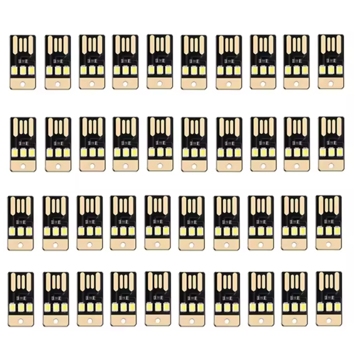 Luz De Libro Mini 40 Pack 2835SMD Lámpara De Lectura LED USB 5V 0.2W Para Power Bank Computadora Portátil Iluminación Nocturna - 1