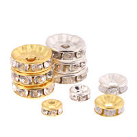100pcs De 5/7/10mm Discos Redondos De Cristal Con Rhinestone De Acero Inoxidable 316 Para La Fabricación De Joyas Pulsera DIY - details 10