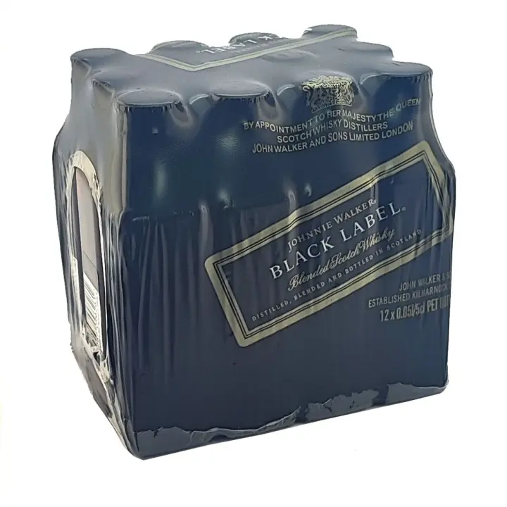 Pack de 12 Mini Botellitas Whisky Johnnie Walker Black Label 5Cl - 1
