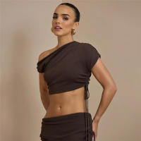 Conjunto De Dos Piezas Verano Vestido Bandage Bodycon Para Mujer Y2K Streetwear Top Corto Y Falda Larga Maxi Conjunto a Juego - details 8