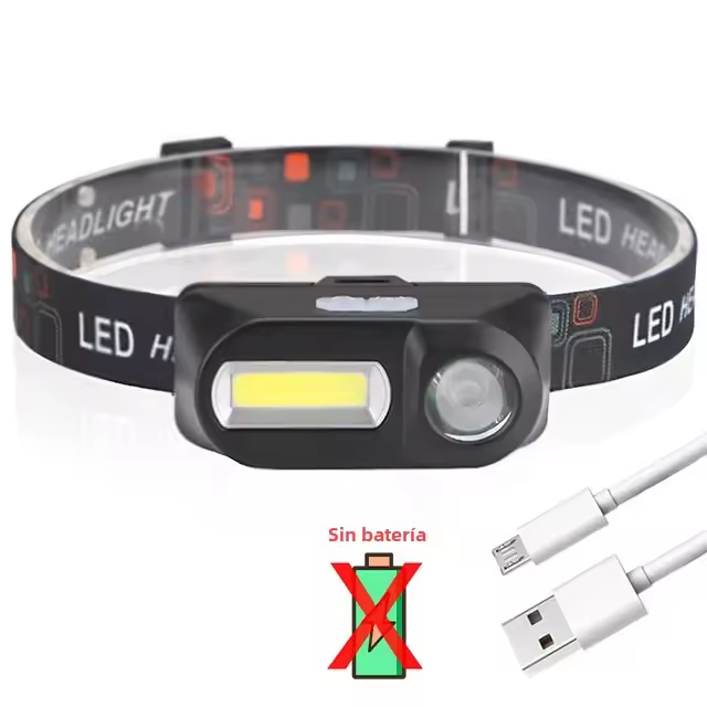Mini Linterna De Corbata LED Recargable USB XPE+COB Para Camping Y Pesca Luz Exterior Fuente De Alimentación 18650 Batería Impermeable - 1
