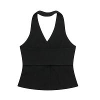 Conjunto De Traje Para Mujer TRAF Con Cuello Colgante Y Chaqueta De Botones Estilo Inglés Pantalones De Cintura Alta Casual - details 11