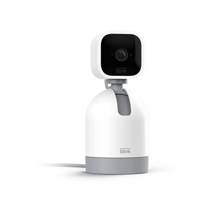 Blink Mini Pan-Tilt Cámara de seguridad inteligente orientable, interior, con enchufe, audio bidireccional, vídeo HD y detección de movimiento, compatible con Alexa, Color Blanco, Negro - 1