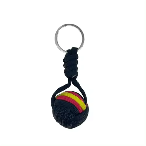 Gemelolandia | Llavero de Borla Negra Bandera Republicana de España 3cm - 1