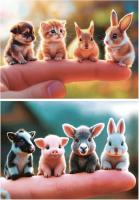 Educa - Set de 2 Puzzles Infantiles con 20 Piezas. Bebés Animales. Medidas: 28 x 20 cm.+ 4 años Educa 20221 - details 1