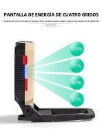 MINI Lámpara De Trabajo Portátil COB LED Con Gancho Magnético Y Pantalla De Energía Flashlight De Emergencia Exterior Farol De Inundación - details 1