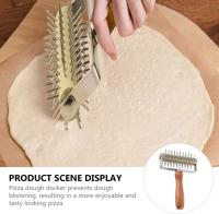 Perforadora de masa herramienta Pizza Rolling Pin madera Francia galleta francés Rolling Pin - details 3