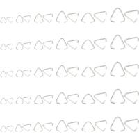 360pcs De Anillos Abiertos Triangulares En 6 Tamaños Colgantes Pendientes Conector De Cierre De Triángulo Para Joyería - details 0