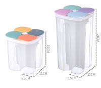 Caja De Almacenamiento De Cereales 1.5/2.3L Juego De Botellas Selladas Con Tapa Para Granos Noodles Té Alimentos Frescos Contenedor Para La Cocina - details 0