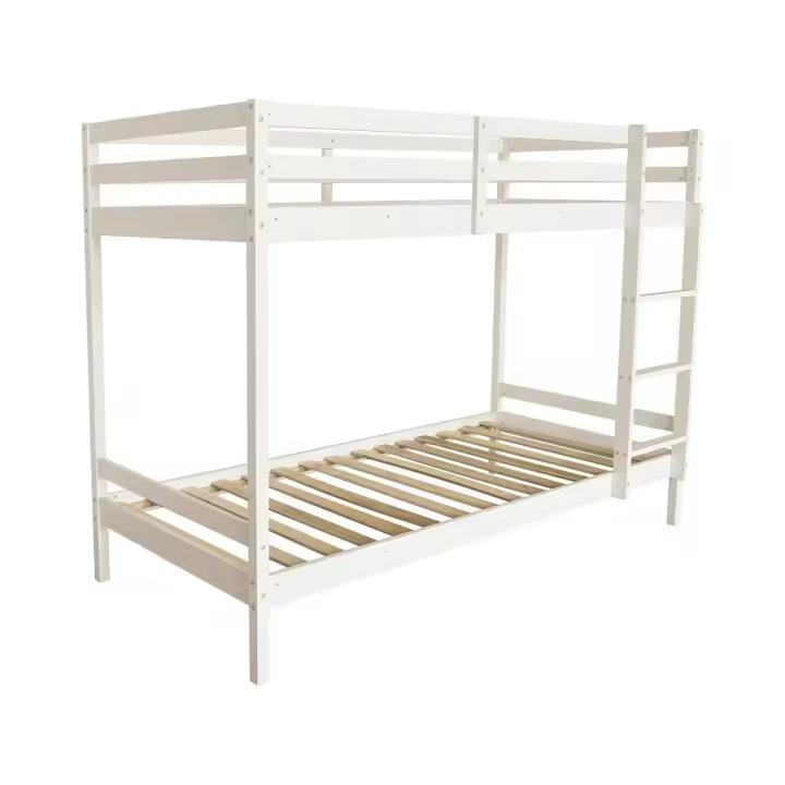 Habitat y Jardin - Litera infantil de madera "Lionel" 90 x 190 cm - Blanco - 1