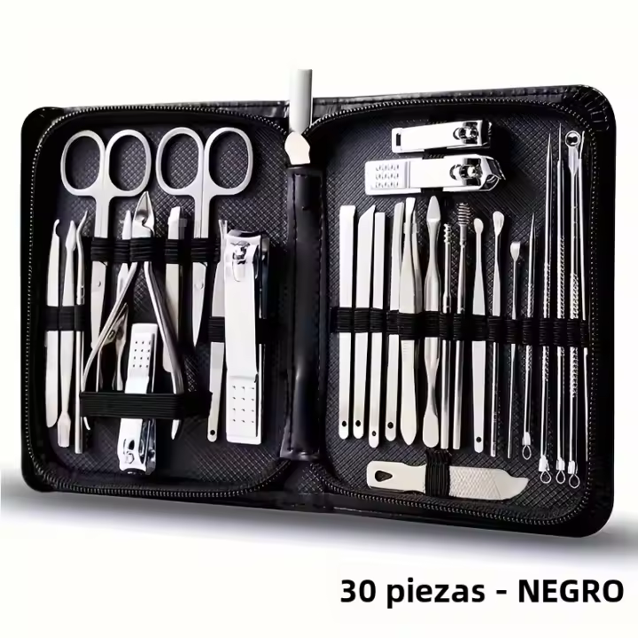 Set De Manicura Para Viajes 7/30pcs Herramientas De Uñas Multifuncionales Tijeras De Uñas Para Dedos Y Pies Acero Inoxidable - 1
